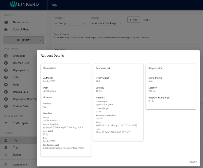 Snazzy dashboard with tap headers